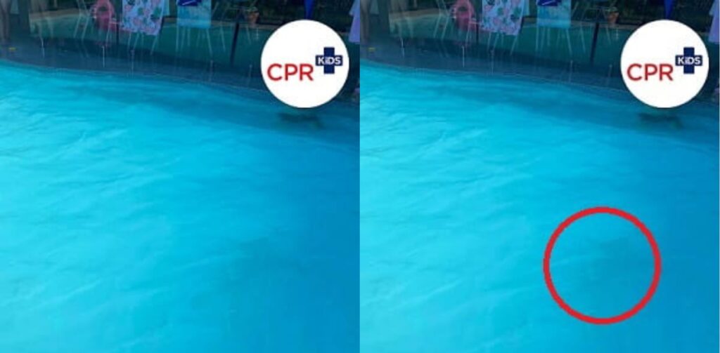 Do you see the swimming baby in the photo?